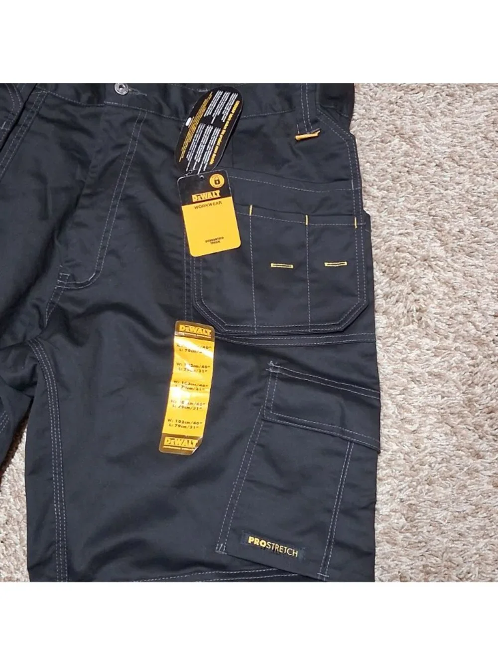 DeWalt Pro Tradesman Stretch Pants Black 40 / 31 Cordura Fabric Durable